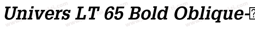 Univers LT 65 Bold Oblique字体转换